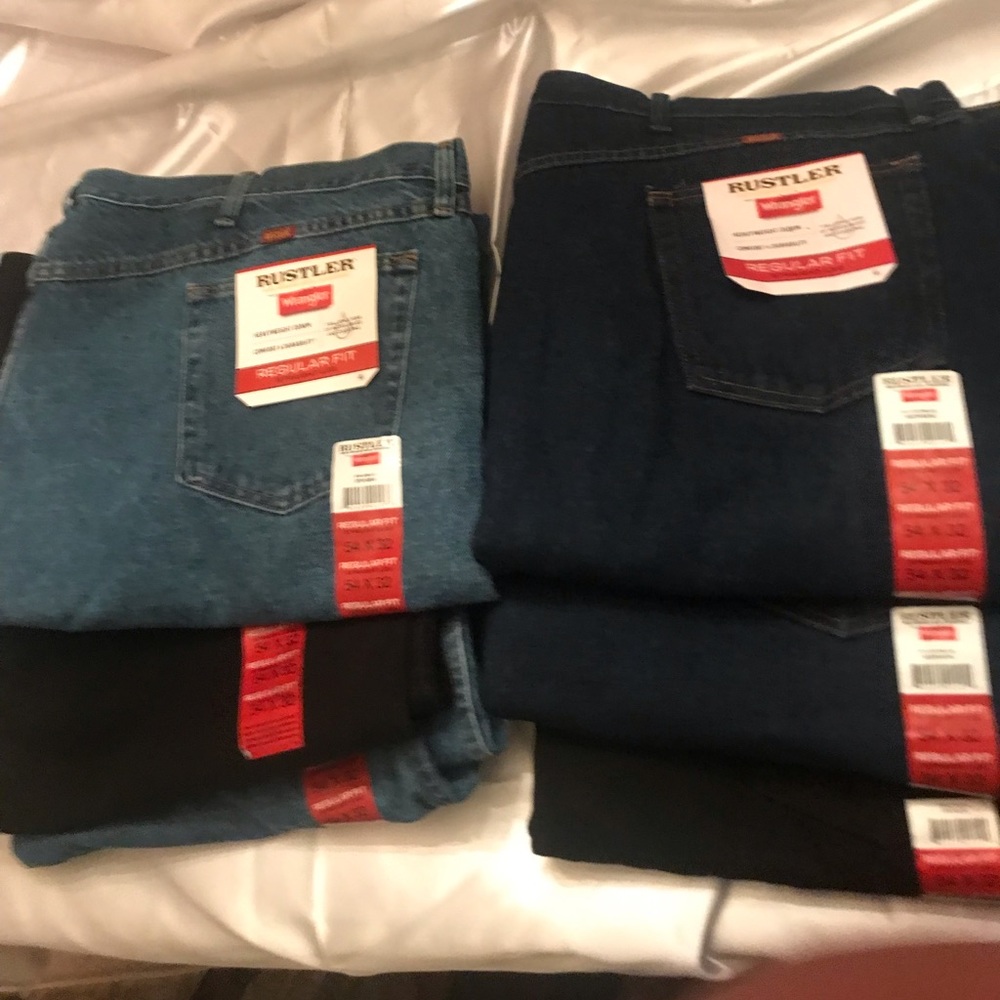 Mens BIG jeans Rustler size 54/32 NWT 6 pair